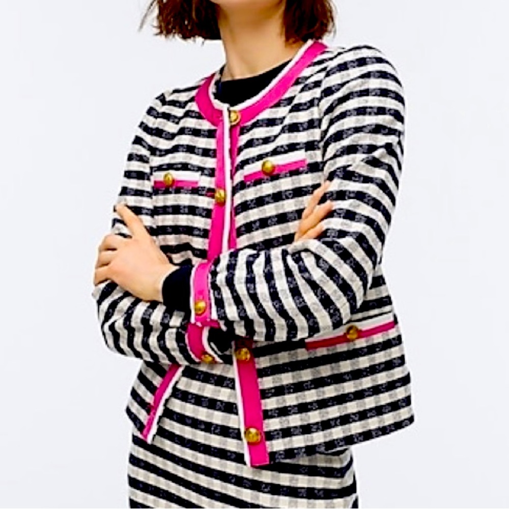 JCrew *NWT* Grosgrain Pink Trim Jacket